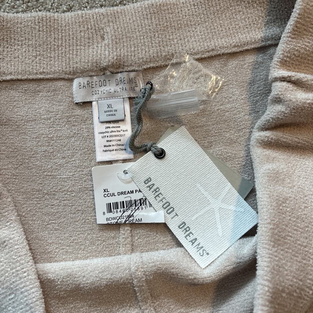 Barefoot Dreams CozyChic Ultra Lite Dream Pant Ankle Women’s XL Cream Soft NWT - Picture 2 of 8